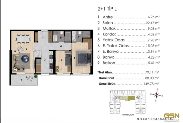 2-VİAPORT MARİNA KARŞISI, AKILLI SİTE İÇİNDE SATILIK LÜKS 2+1